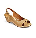Top To Toe Slingback Wedge Sandals E Fit