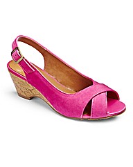 Top To Toe Slingback Wedge Sandals E Fit