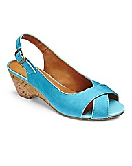 Top To Toe Slingback Wedge Sandals E Fit