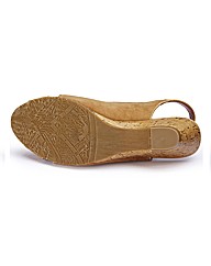 Top To Toe Slingback Wedge Sandals EEE