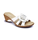 Lotus Wedge Flower Mules EEEEE Fit