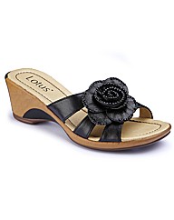 Lotus Wedge Flower Mules EEEEE Fit