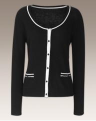 Fabrici Contrast Tipped Cardigan