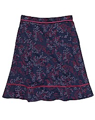 Weirdfish Printed Cord Skirt