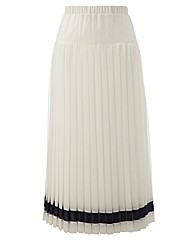Roland Klein Contrast Pleat Skirt 32in
