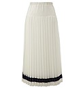 Roland Klein Contrast Pleat Skirt 32in