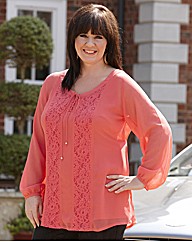 Coleen Nolan Lace Trim Georgette Tunic