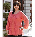 Coleen Nolan Lace Trim Georgette Tunic