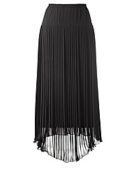 Roland Klein Pleated Hi Low Hem Skirt 37