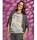 Lazy Lu Jersey Top Print Panel 27in 69cm