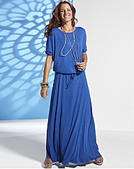 Lazy Lu Rib Jersey Long Maxi Dress 54in