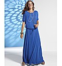 Lazy Lu Rib Jersey Long Maxi Dress 54in