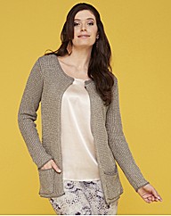Metallic Knit Cardigan Length 27in 69cm