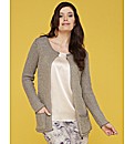 Metallic Knit Cardigan Length 27in 69cm
