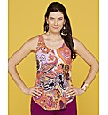 Paisley Print Woven Vest