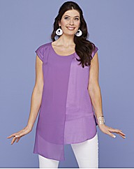 Asymetrical Hem Georgette Origami Tunic