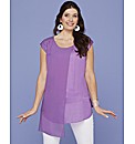 Asymetrical Hem Georgette Origami Tunic
