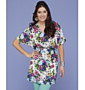 Oriental Print Kimono Tunic