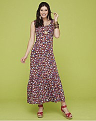 Ditsy Print Maxi Dress Length 52in