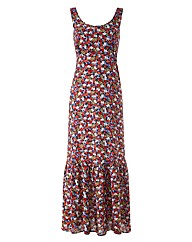 Ditsy Print Maxi Dress Length 52in