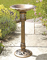 Bird Bath with Multi Colour Solar Light