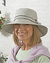 Linen Wide Brimmed Hat