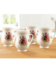 Roses Mugs Set 4 Buy One Get One Free