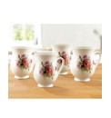 Roses Mugs Set 4 Buy One Get One Free
