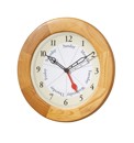 Days of the Week Clock Wood Finish