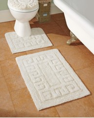 Greek Key Bathmat Set 2 Piece
