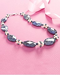 Faceted Sodalite Disc Necklace