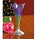 Porcelain and Pewter Lily Bud Vase