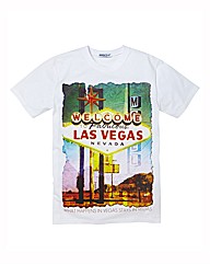 Label J Las Vegas Print T-Shirt Long
