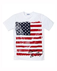 Label J USA Print T-Shirt Long