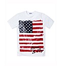 Label J USA Print T-Shirt Long