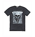 Label J Skull Print T-Shirt Long