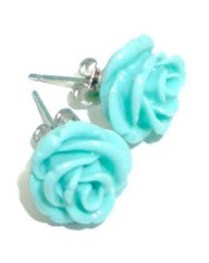 Funky Jewellery Rose Resin Earrings