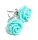 Funky Jewellery Rose Resin Earrings