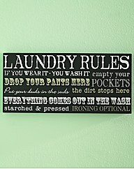 Laundry Rules Wall Art