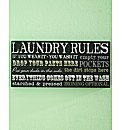 Laundry Rules Wall Art