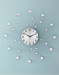 Jewelled Mirror Glass Clock