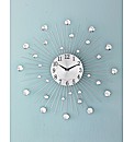 Jewelled Mirror Glass Clock