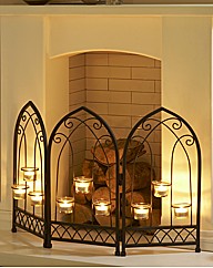 Arch Decorative Tea Light Fire Surround