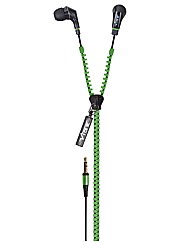 VIBE Slick Zip Headphones Green