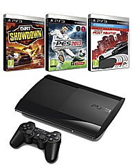 PS3 500GB Super Slim Console + 3 Games