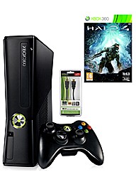 XBox 360 4GB Console + Halo 4 + HDMI