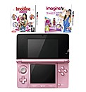 3DS Console - Pink + 2 Games