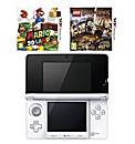 3DS Console - White + 2 Games
