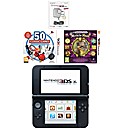 3DS XL Console - Silver + 2 Games + AC