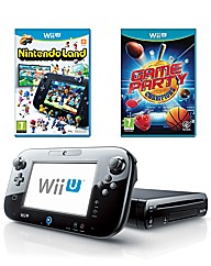 Black Wii-U Premium Pack + 2 Games